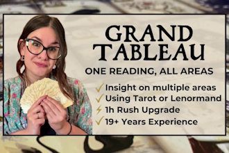 do a 19 card, 22 card, or grand tableau reading tarot or lenormand