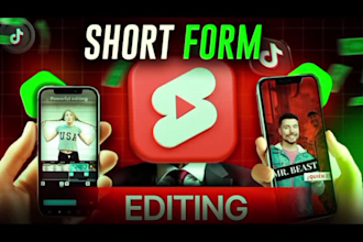 do instagram reels editing, youtube shorts and tiktok videos
