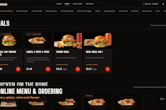 build a website with online ordering, payments and delivery