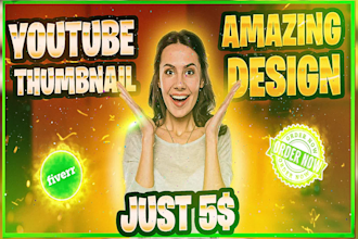 design eye catching gaming youtube thumbnail, irl, podcast