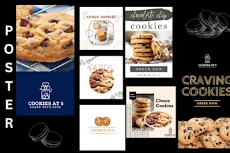 design custom editable food restaurant posters, flyer, cafe food menu in canva