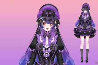 draw and rig live2d model, 2d vtuber model, vtuber rigging, live2d vtuber model
