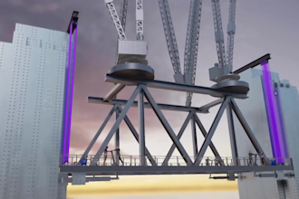 do 3d bridge construction animation civil engineering project construction video