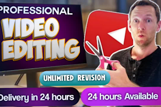do video editing for youtube and facebook in 24 hrs