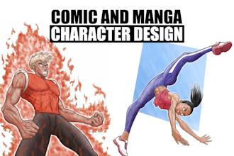 design an amazing comic or manga characters for you