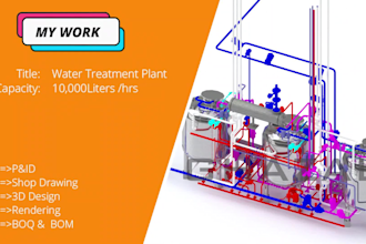 provide professional 3d cad modeling and rendering for process piping systems