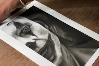 draw hyper realistic pencil sketch portrait from a photo