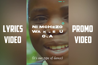 make custom animated lyric video promo for your song