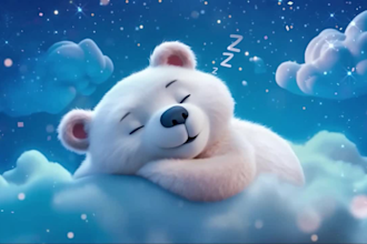 create 30 lullaby baby sleep music video for youtube channel