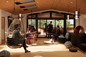 do 5 high quality realistic renderings for 1 space or scene