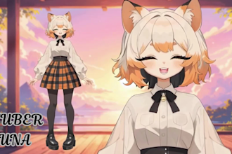 design and rig live 2d vtuber model 2dvtuber model vtuber commission 2d anime