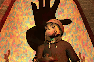 create a 3d ps1 style music video with your character