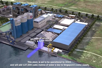 create 3d water treatment desalination plant industrial process animation video