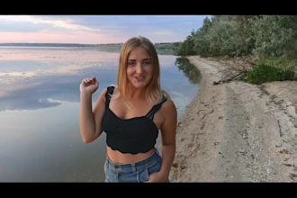 film HD spokesperson video on natural background