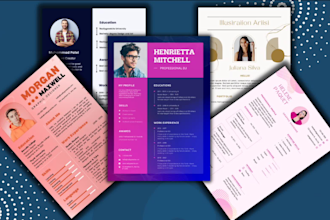 design effective modern resumes, professional invoices and business cards