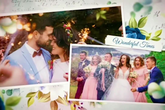 make cinematic wedding slideshow, photo video and slideshow video