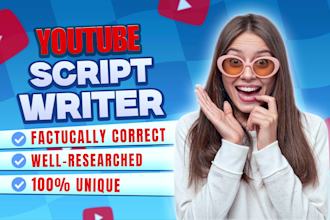 do researched youtube script or video script writing
