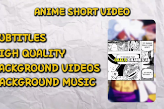 edit anime reels and shorts for tiktok, youtube and instagram