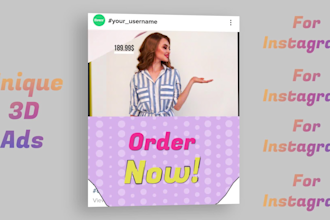 create black friday unique 3d instagram ads