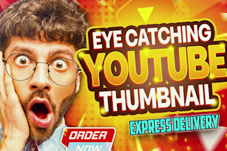 design 5 clickbait youtube thumbnails in 3 hours