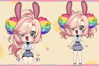 draw chibi live2d model , pngtuber live2d rigging, chibi vtuber and giftuber