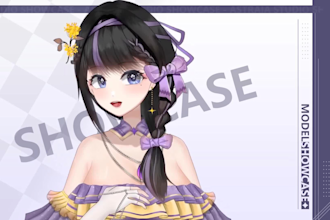 draw and rig 2d vtuber model, live2d vtuber rigging, 2d animation, live2d rig