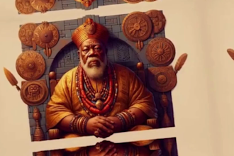 create an african folktale story video for you