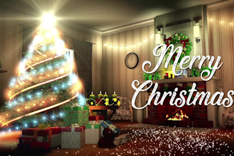 create beautiful christmas holiday greeting video