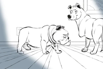 create 2d hand drawn line art animation with pencil sketch, frame by frame
