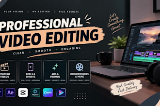 professionally edit vlogs, reels, podcasts and all type of video editing