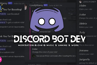 develop a high quality bot discord for you