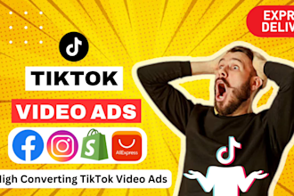 create tiktok video ads,facebook ads, tiktok ads,dropshipping ads, commercial ad