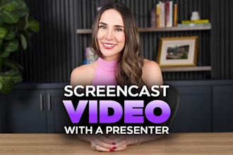 create a screencast tutorial video with a real spokesperson