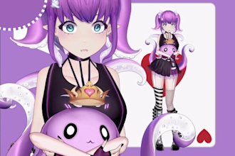 design and rig male or female 2d v tuber model live2d rigging for vtube studio
