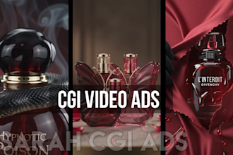 do a 3d product animation video, cgi ad, product commercial