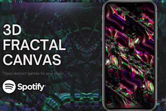 create mesmerizing trippy 3d fractals spotify canvases