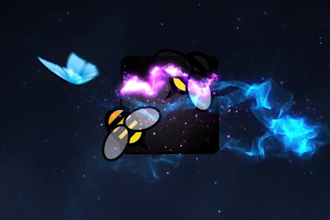 create you this particle and butterfly logo reveal  animation