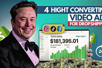 create high converting dropshipping video ads for tiktok and more