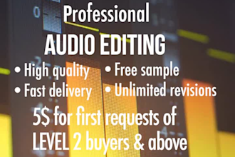 do podcast audio editing, clean up, or fix your voiceover