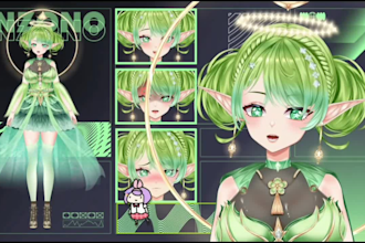 design and rig vtuber model live2d anime vtuber rigging for vtuber debut