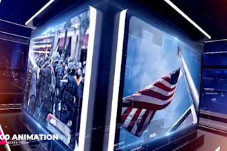 design premium TV news intro and complete broadcast graphics