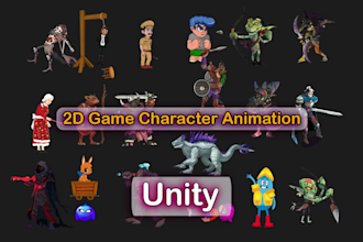 do 2d game character rig and animation in unity