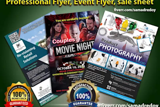 design flyer, event flyer, corporate flyer in 4hrs