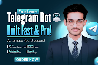develop custom telegram bot telegram bot api developer