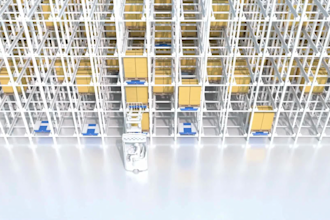 create industrial 3d warehouse automation and logistics animation