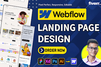 convert figma to webflow landing page, landing page design, webflow expert