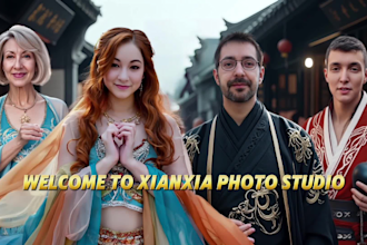 turn your photo into a chinese fantasy drama poster