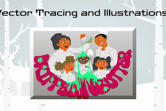manually vector trace logo artwork and image to perfection