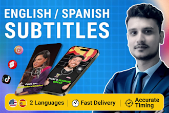 add english or spanish subtitles and captions to your videos