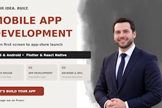 do mobile app development android ios app flutter react native developer